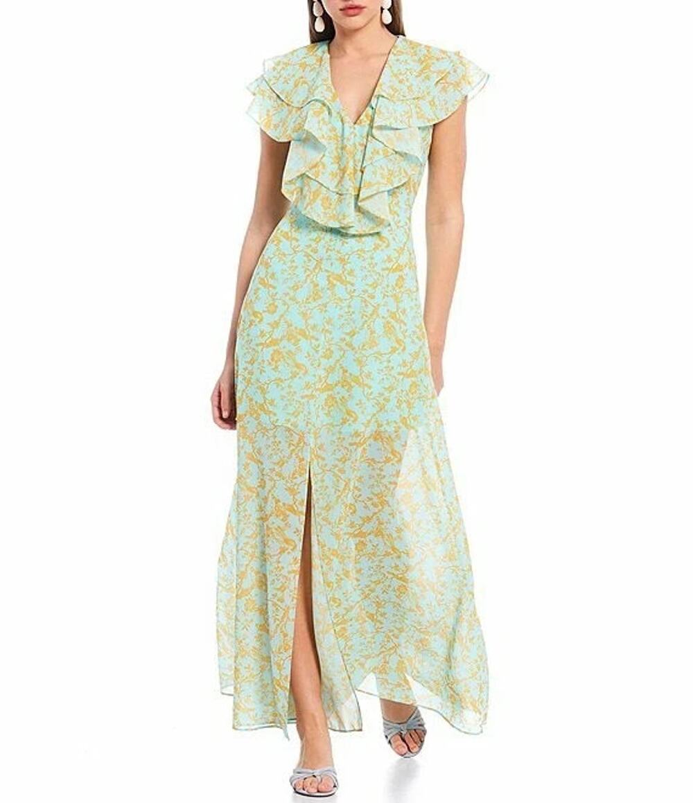 Anthropologie Sachin & Babi Annemarie Ruffle Toile Georgette Dress 6